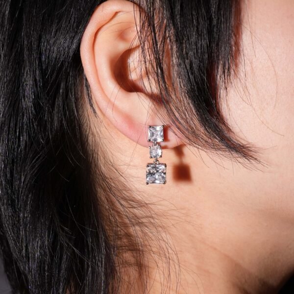 Luminous Square Drop Earrings - Image 2