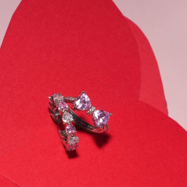 Playful Pink Bow Ring - Image 2