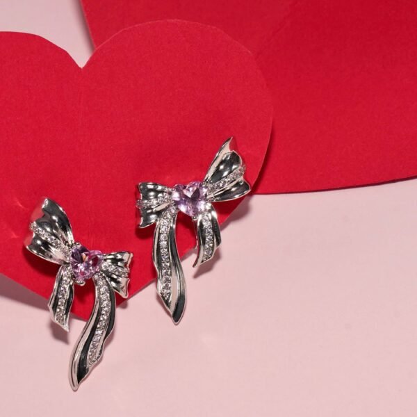 Bow Clip Earrings - Image 2